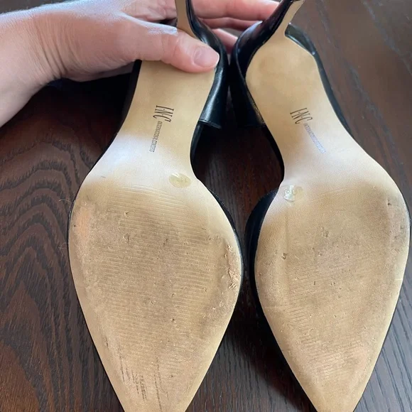 Elegant Black Leather Women's 4” Heels - Picture 6 of 7